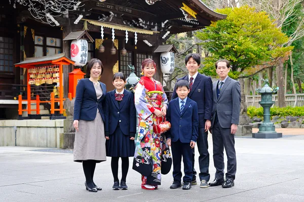 成人記念 ご家族との記念撮影