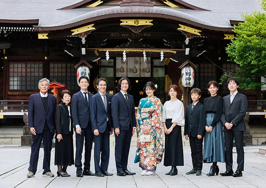 境内の自然と記念写真