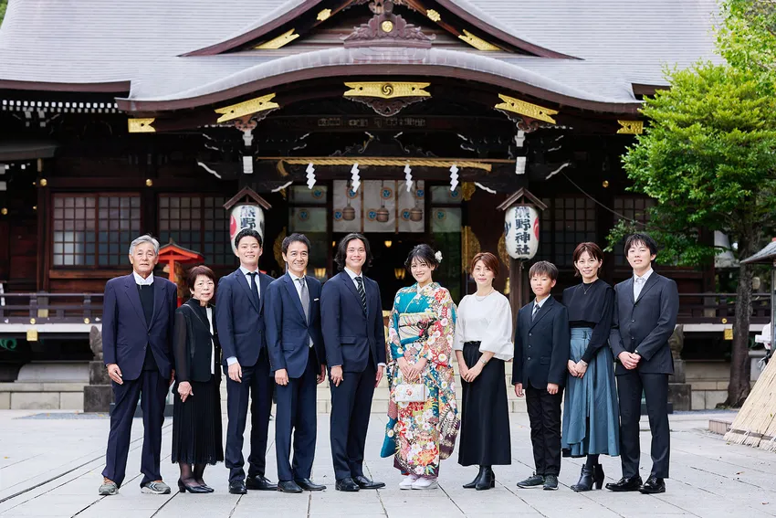 境内の自然と記念写真